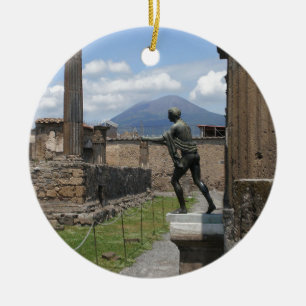 Ornamento De Cerâmica As ruínas de Pompeii