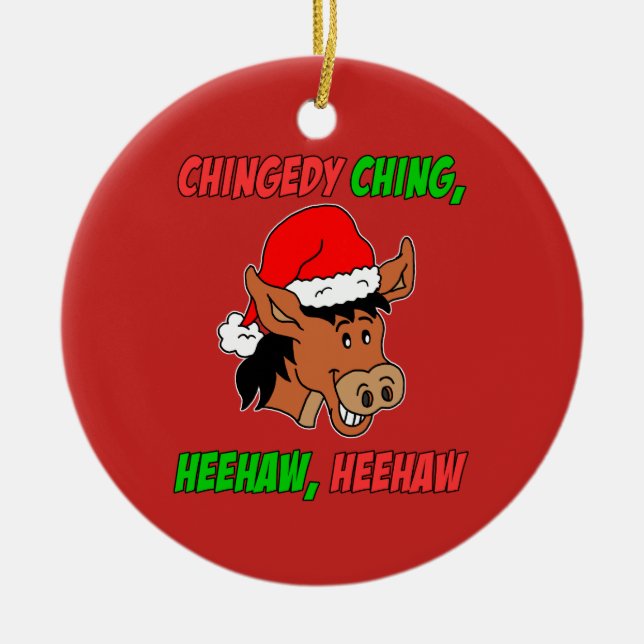 Ornamento De Cerâmica Asno italiano do Natal (Frente)