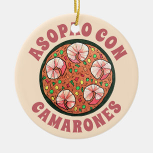 Ornamento De Cerâmica Asopao con Camarones Porto-Riquenho Stew