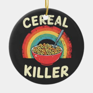 Ornamento De Cerâmica Assassino de Cereais significa Comida e trocadilho