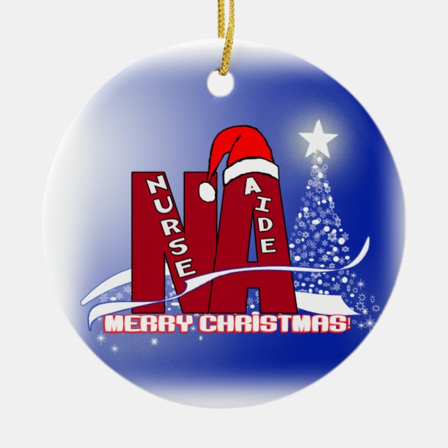 ORNAMENTO DE CERÂMICA ASSISTENTE DA ENFERMEIRA DO PAPAI NOEL DOS (Frente)