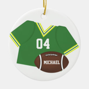 Ornamento De Cerâmica Associação de Futebol Personalizável e Jérsei Verd