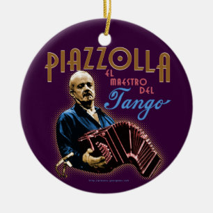 Ornamento De Cerâmica Astor Piazzolla