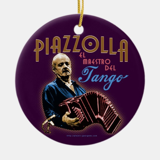 Ornamento De Cerâmica Astor Piazzolla (Frente)