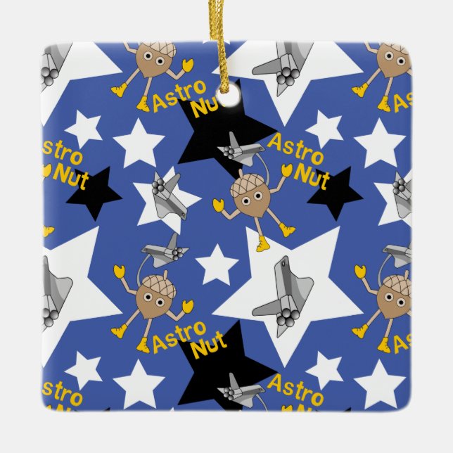 Ornamento De Cerâmica Astro Nut Stars (Frente)