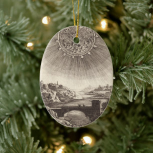 Ornamento De Cerâmica Astronomia Antiga Céu com Sol por Allain Mallet