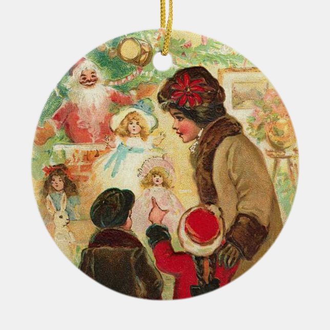 Ornamento De Cerâmica At The Toy Store Window (Frente)