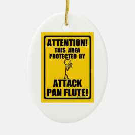 Ornamento De Cerâmica Atacar Flauta Pan