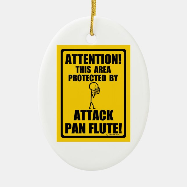 Ornamento De Cerâmica Atacar Flauta Pan (Frente)