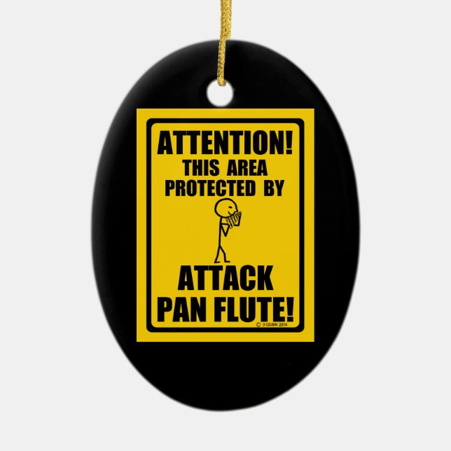 Ornamento De Cerâmica Atacar Flauta Pan (Frente)