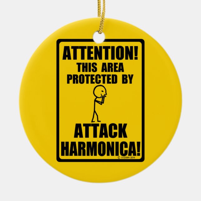 Ornamento De Cerâmica Atacar Harmonica (Frente)