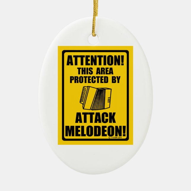 Ornamento De Cerâmica Atacar Melodeon (Frente)