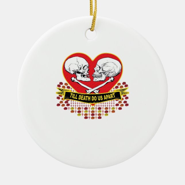 Ornamento De Cerâmica Até A Morte Nos Separe Essencial (Frente)
