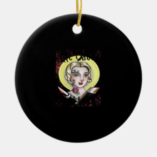 Ornamento De Cerâmica Até a morte nos tornar clássicos - Vintage Gothic 
