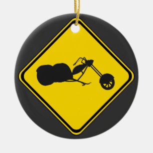 Ornamento De Cerâmica Atenção: Trikes Xing!