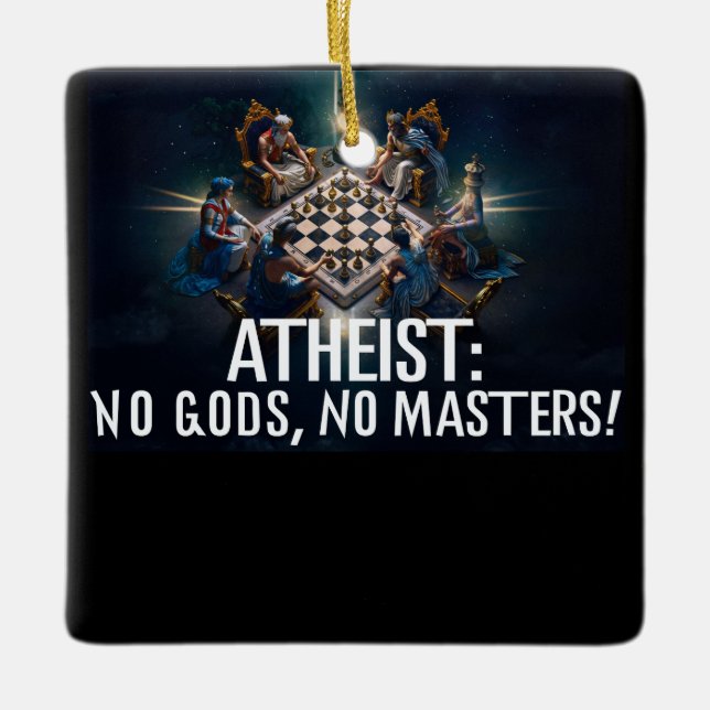 Ornamento De Cerâmica Atheist (Frente)