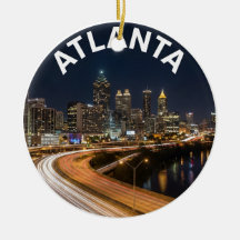 Atlanta Georgia Silhueta, Luzes Noturnas da Cidade