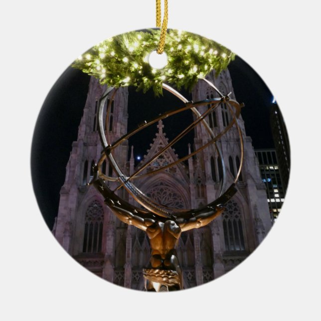 Ornamento De Cerâmica Atlas e Ruas. Catedral de Patrick - (Frente)