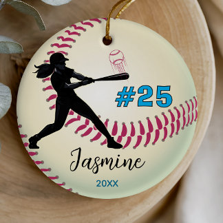 Ornamento De Cerâmica Atleta desportiva legal de baseball