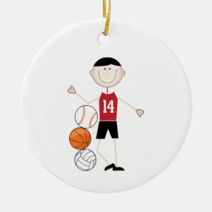 Ornamento De Cerâmica Atleta masculino