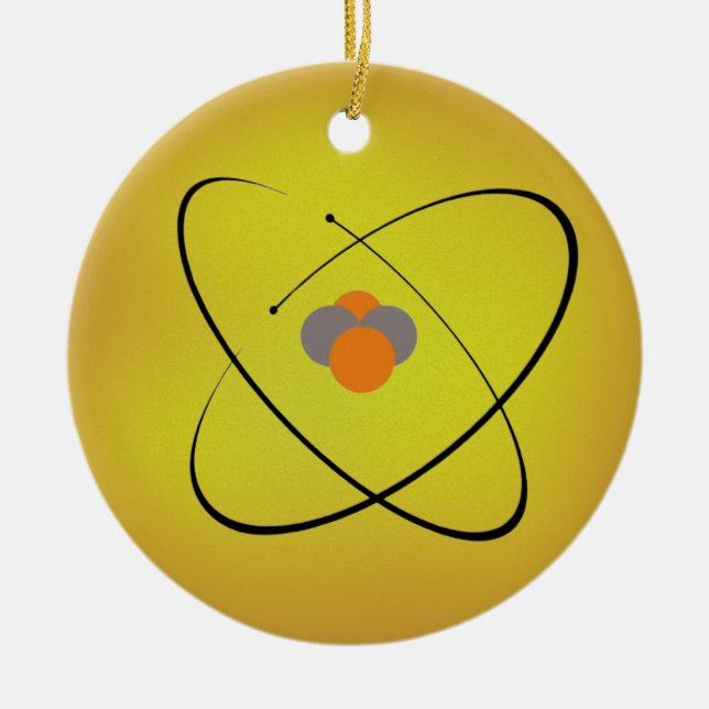 Ornamento De Cerâmica Atom (Frente)