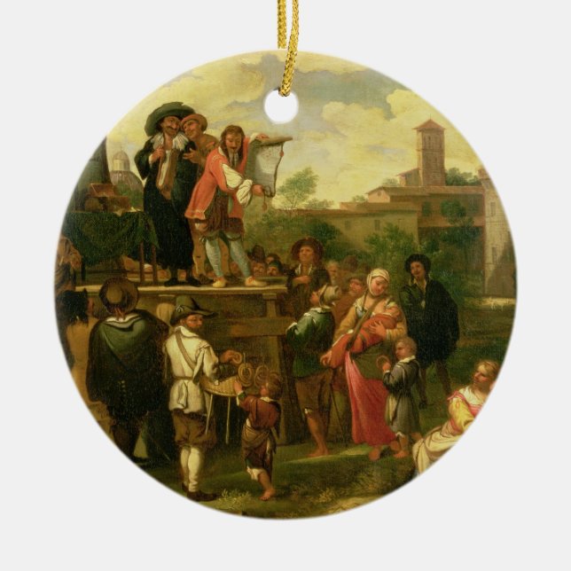 Ornamento De Cerâmica Atores de viagem (Frente)