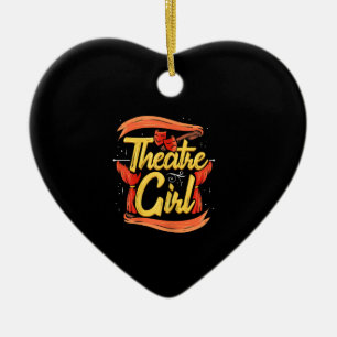 Ornamento De Cerâmica Atriz Musical de Rapariga Mulher na Banda Larga