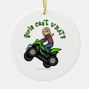 Ornamento De Cerâmica ATV claro Quatro Rodas