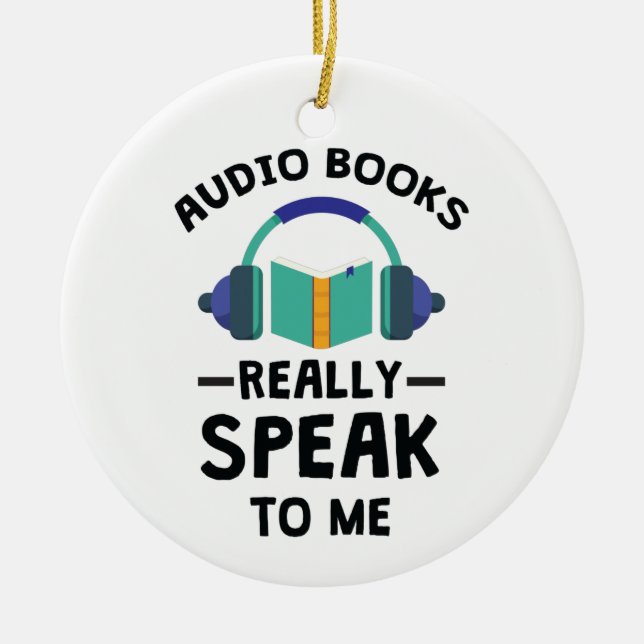 Ornamento De Cerâmica Audiobooks fala muito comigo (Frente)