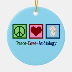 Ornamento De Cerâmica Audiologia do amor da paz