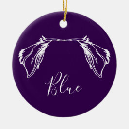 Ornamento De Cerâmica Aussie Ornament (Paw Prints)