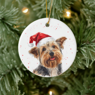 Ornamento De Cerâmica Australian Silky Terrier Natal Personalizado