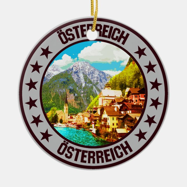 Ornamento De Cerâmica Áustria (Frente)