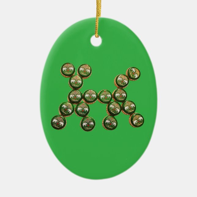 Ornamento De Cerâmica ​🐶 Authentic Chang Beer Cap Dog (Frente)