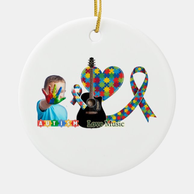 Ornamento De Cerâmica Autism (Frente)