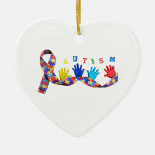 Ornamento De Cerâmica Autism