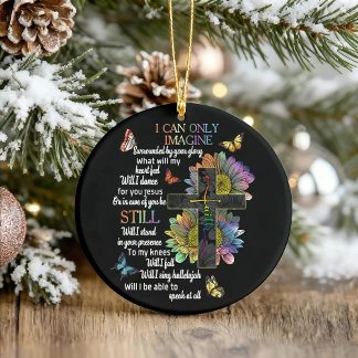 Ornamento De Cerâmica Autism Awareness I Can Only Imagine Jesus Faith T-