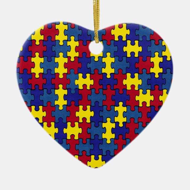 Ornamento De Cerâmica Autismo (Frente)