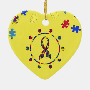 Ornamento De Cerâmica Autismo