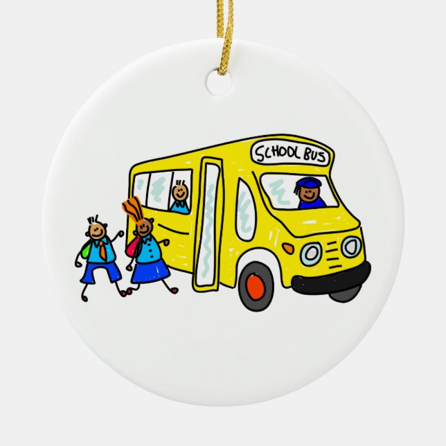 Ornamento De Cerâmica Auto escolar (Frente)