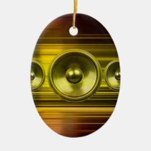 Ornamento De Cerâmica auto-falantes de música com listras de luz de our