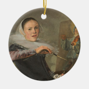 Ornamento De Cerâmica Auto-Retrato