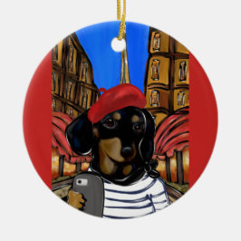 ORNAMENTO DE CERÂMICA AUTO RETRATO DOXIE
