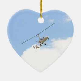 Ornamento De Cerâmica Autogyro em voo