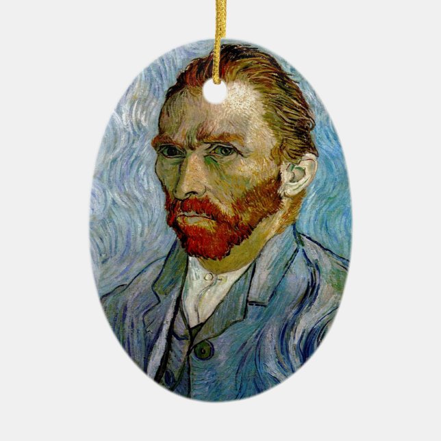 Ornamento De Cerâmica autorretrato de Van Gogh (Frente)