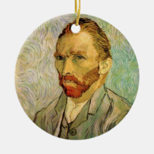 Ornamento De Cerâmica Autorretrato de Vincent van Gogh, Arte Fino Antigo