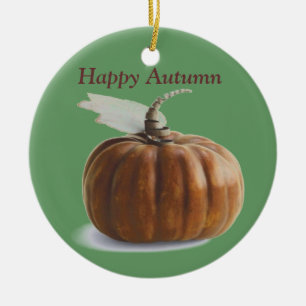 Ornamento De Cerâmica Autumn Pumpkin