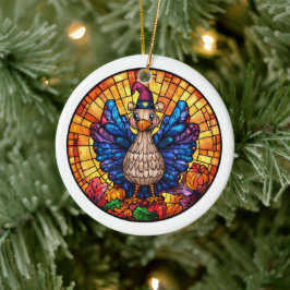 Ornamento De Cerâmica Autumn Wildlife