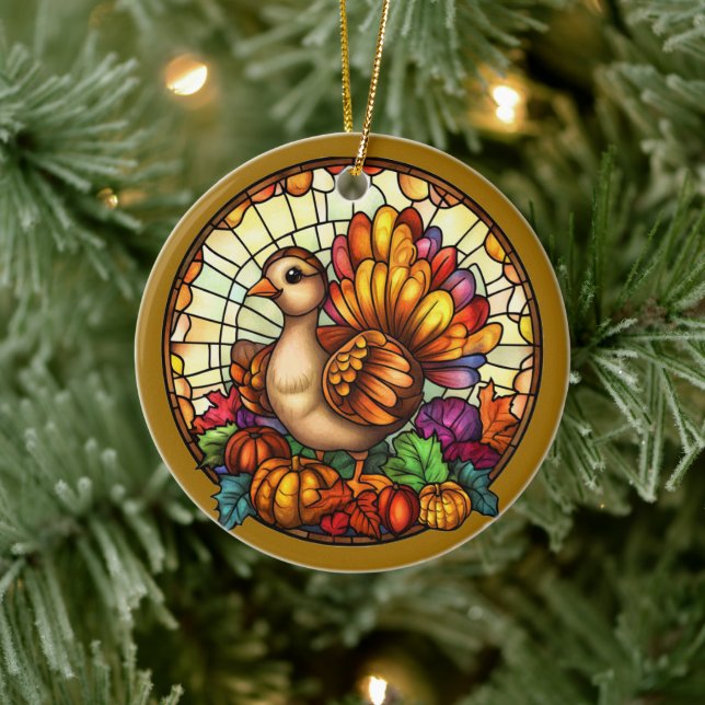 Ornamento De Cerâmica Autumn Wildlife (Árvore)