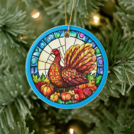 Ornamento De Cerâmica Autumn Wildlife